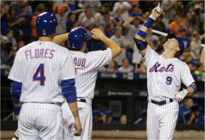 Brandon Nimmo Celebrates First Major League Home Run in 10-2 rout of Cubs AP Photo/Julie Jacobson